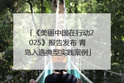 《美丽中国在行动2025》报告发布 青岛入选典型实践案例