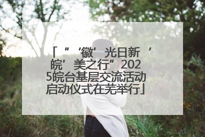 “‘徽’光日新‘皖’美之行”2025皖台基层交流活动启动仪式在芜举行