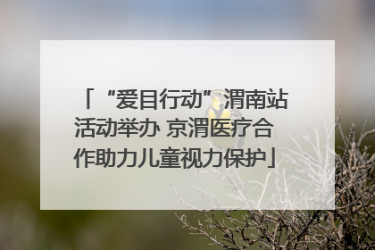 “爱目行动”渭南站活动举办 京渭医疗合作助力儿童视力保护