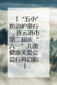 “五小”防治护童行，连云港市第二届庆“六一”儿童健康关爱公益行再启航