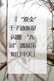 “双金”于子迪新星闪耀 “九冠”潘展乐如日中天