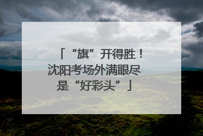“旗”开得胜！沈阳考场外满眼尽是“好彩头”