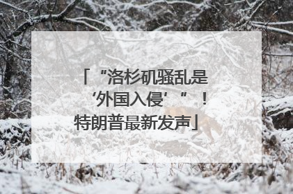 “洛杉矶骚乱是‘外国入侵’”！特朗普最新发声