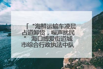 “海鲜运输车凌晨占道卸货，噪声扰民” 海口博爱街道城市综合行政执法中队：将联合交警加强长堤路一带巡逻
