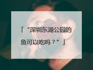 “深圳东湖公园的鱼可以吃吗？”