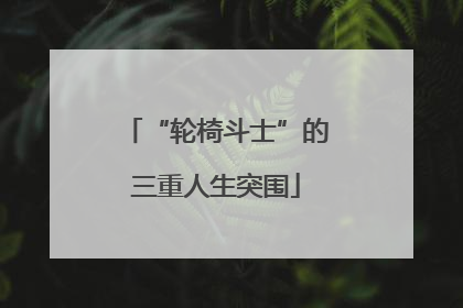 “轮椅斗士”的三重人生突围
