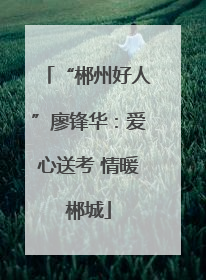 “郴州好人”廖锋华：爱心送考 情暖郴城
