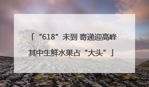 “618”未到 寄递迎高峰 其中生鲜水果占“大头”