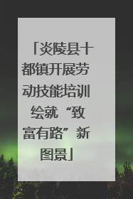 炎陵县十都镇开展劳动技能培训 绘就“致富有路”新图景