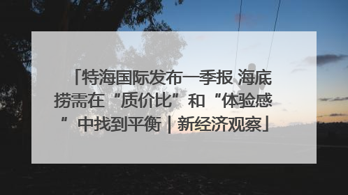 特海国际发布一季报 海底捞需在“质价比”和“体验感”中找到平衡｜新经济观察