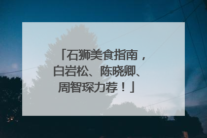 石狮美食指南，白岩松、陈晓卿、周智琛力荐！