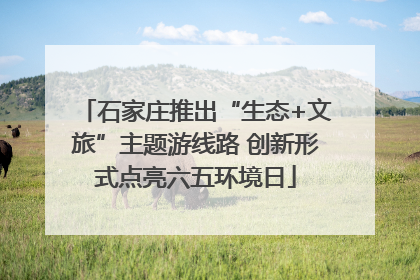石家庄推出“生态+文旅”主题游线路 创新形式点亮六五环境日