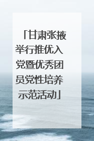 甘肃张掖举行推优入党暨优秀团员党性培养示范活动