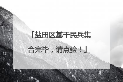 盐田区基干民兵集合完毕，请点验！