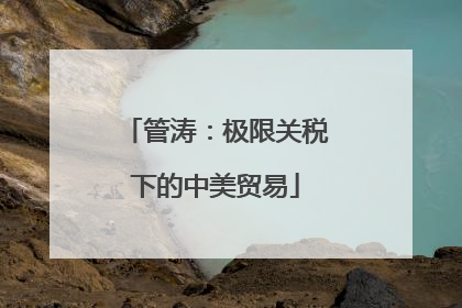 管涛：极限关税下的中美贸易