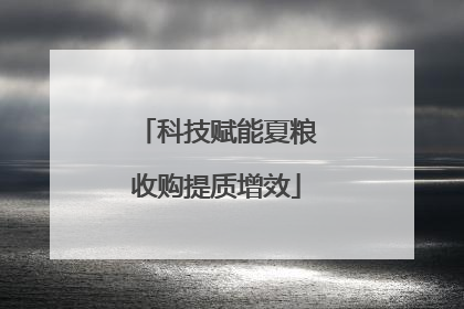 科技赋能夏粮收购提质增效