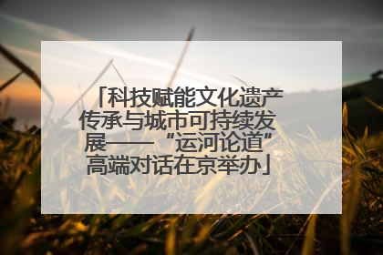 科技赋能文化遗产传承与城市可持续发展——“运河论道”高端对话在京举办