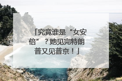 究竟谁是“女安倍”？她见完特朗普又见普京！