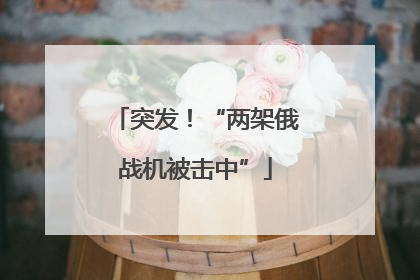 突发！“两架俄战机被击中”
