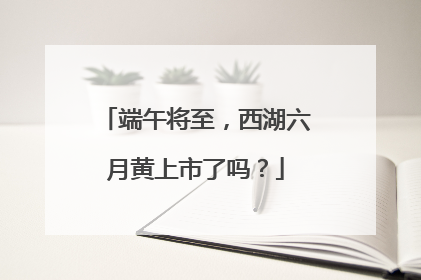 端午将至，西湖六月黄上市了吗？