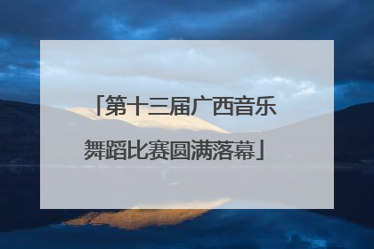第十三届广西音乐舞蹈比赛圆满落幕
