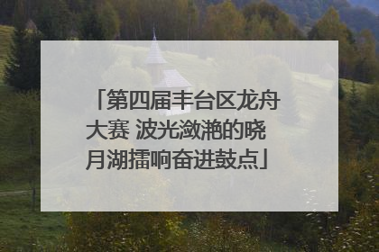 第四届丰台区龙舟大赛 波光潋滟的晓月湖擂响奋进鼓点