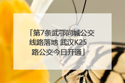 第7条武鄂同城公交线路落地 武汉K25路公交今日开通