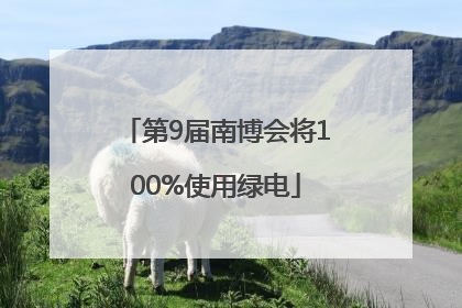 第9届南博会将100%使用绿电