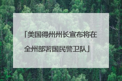 美国得州州长宣布将在全州部署国民警卫队