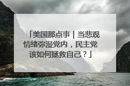 美国那点事｜当悲观情绪弥漫党内，民主党该如何拯救自己？