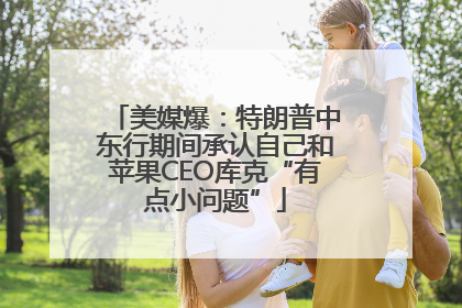 美媒爆：特朗普中东行期间承认自己和苹果CEO库克“有点小问题”