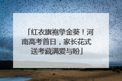 红衣旗袍擎金葵！河南高考首日，家长花式送考藏满爱与盼