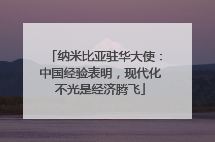 纳米比亚驻华大使：中国经验表明，现代化不光是经济腾飞