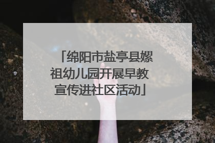 绵阳市盐亭县嫘祖幼儿园开展早教宣传进社区活动