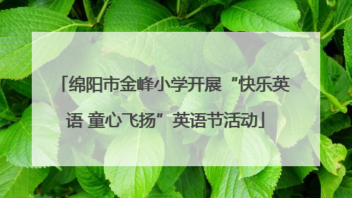 绵阳市金峰小学开展“快乐英语 童心飞扬”英语节活动