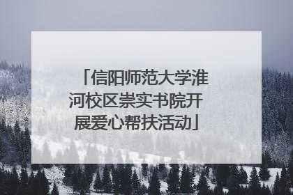 信阳师范大学淮河校区崇实书院开展爱心帮扶活动
