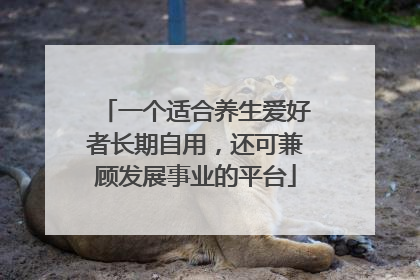 一个适合养生爱好者长期自用，还可兼顾发展事业的平台