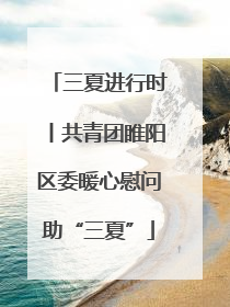 三夏进行时丨共青团睢阳区委暖心慰问助“三夏”