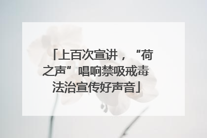 上百次宣讲，“荷之声”唱响禁吸戒毒法治宣传好声音