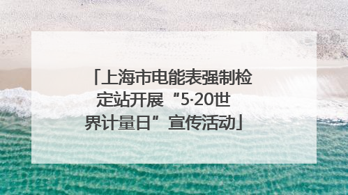 上海市电能表强制检定站开展“5·20世界计量日”宣传活动