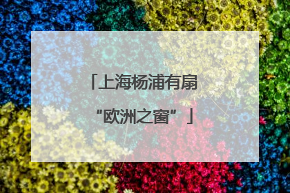 上海杨浦有扇“欧洲之窗”