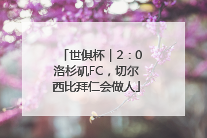 世俱杯｜2：0洛杉矶FC，切尔西比拜仁会做人