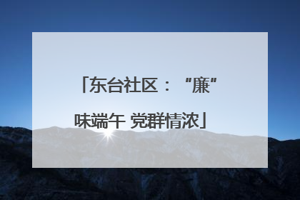 东台社区：“廉”味端午 党群情浓