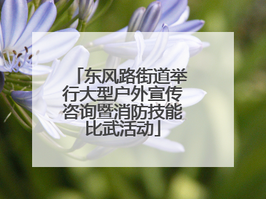 东风路街道举行大型户外宣传咨询暨消防技能比武活动