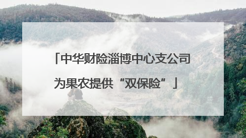 中华财险淄博中心支公司为果农提供“双保险”