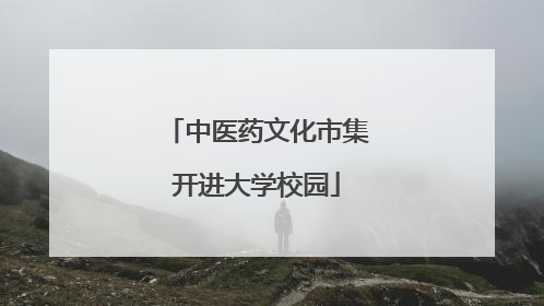 中医药文化市集开进大学校园