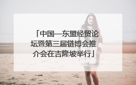 中国—东盟经贸论坛暨第三届链博会推介会在吉隆坡举行