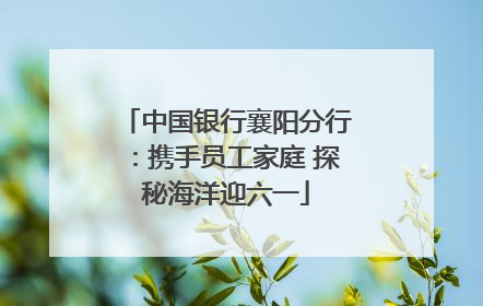 中国银行襄阳分行：携手员工家庭 探秘海洋迎六一