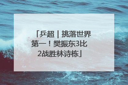 乒超｜挑落世界第一！樊振东3比2战胜林诗栋