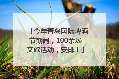 今年青岛国际啤酒节期间，100余场文旅活动，安排！